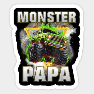 Monster Truck Papa Monster Truck Are My Jam Truck Lovers Sticker